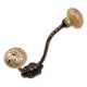 Golden Flower Ceramic Antique Rope Iron Hook